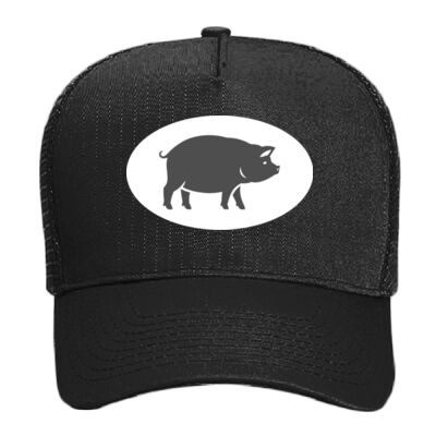 HC - Adult 5 Panel Mid Profile Mesh Back Trucker Hat Thumbnail